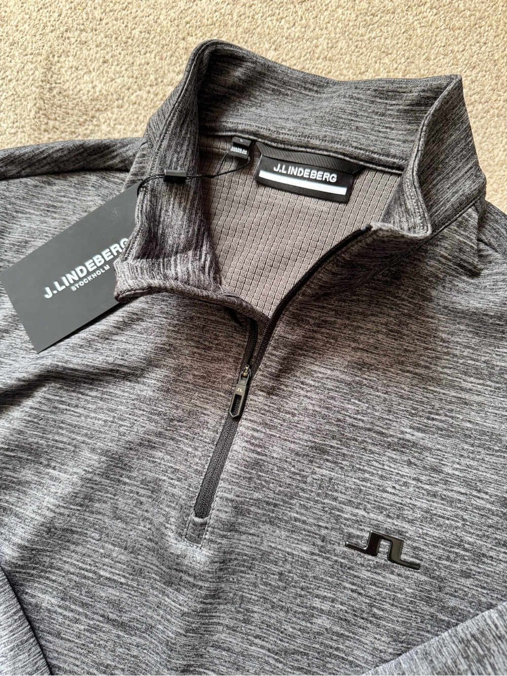 NWT Mens J.Lindeberg Destry Quarter Zip Midweight Golf Sweater Size Large NEW - Picture 2 of 14